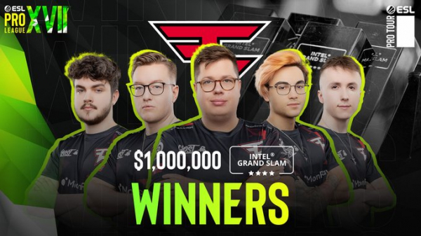 FaZe Clan стали володарями Intel Grand Slam та отримали один мільйон доларів