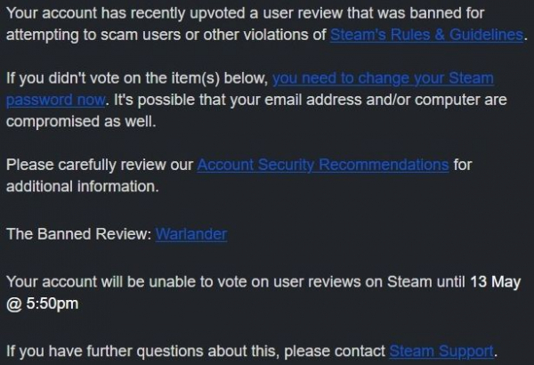 Сподобався відгук? Тримай бан! – Steam заблокував майже 2500 користувачів через одну рецензію