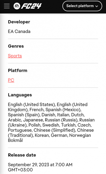 EA додали у FC24 російську мову для України