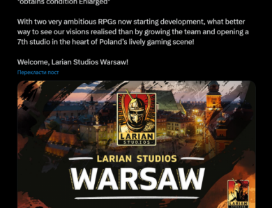 Larian Studios відкрили офіс у Варшаві