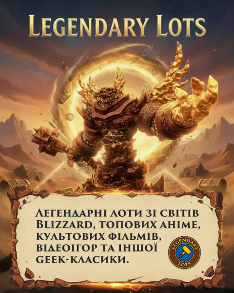 Придбай унікальні лоти зі світу ігор та кіно, ставши учасником аукціону Legendary Lots